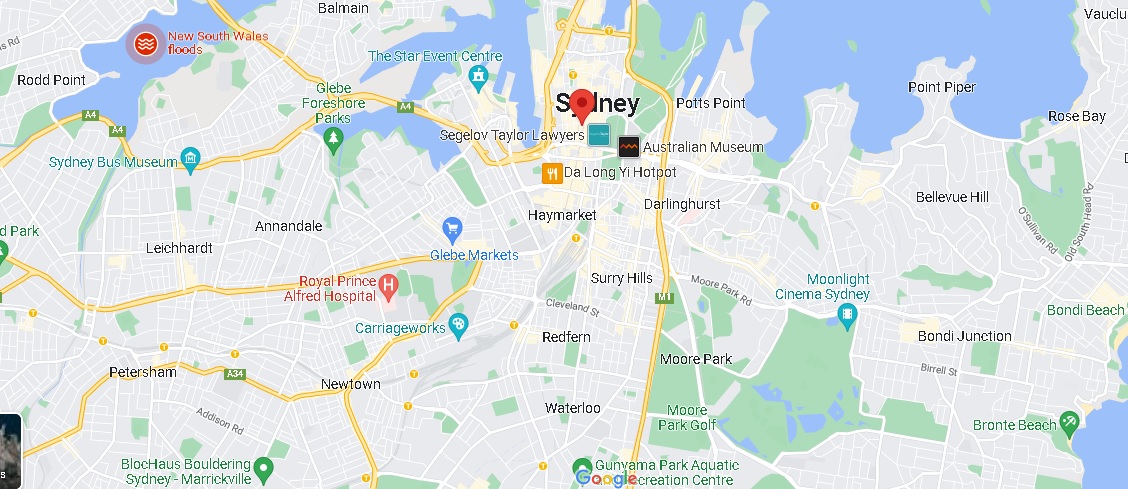 Where is Sydney Central Business District Australia