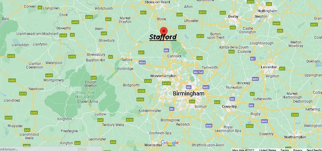 Which part of England is Stafford