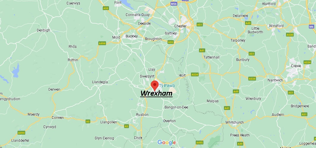 Which part of England is Wrexham