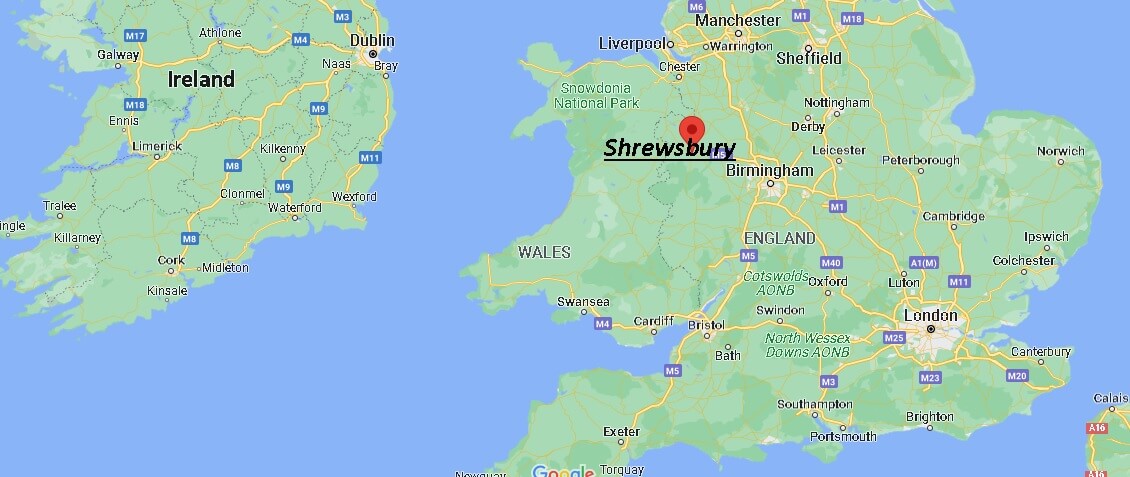 Which region of UK is Shrewsbury