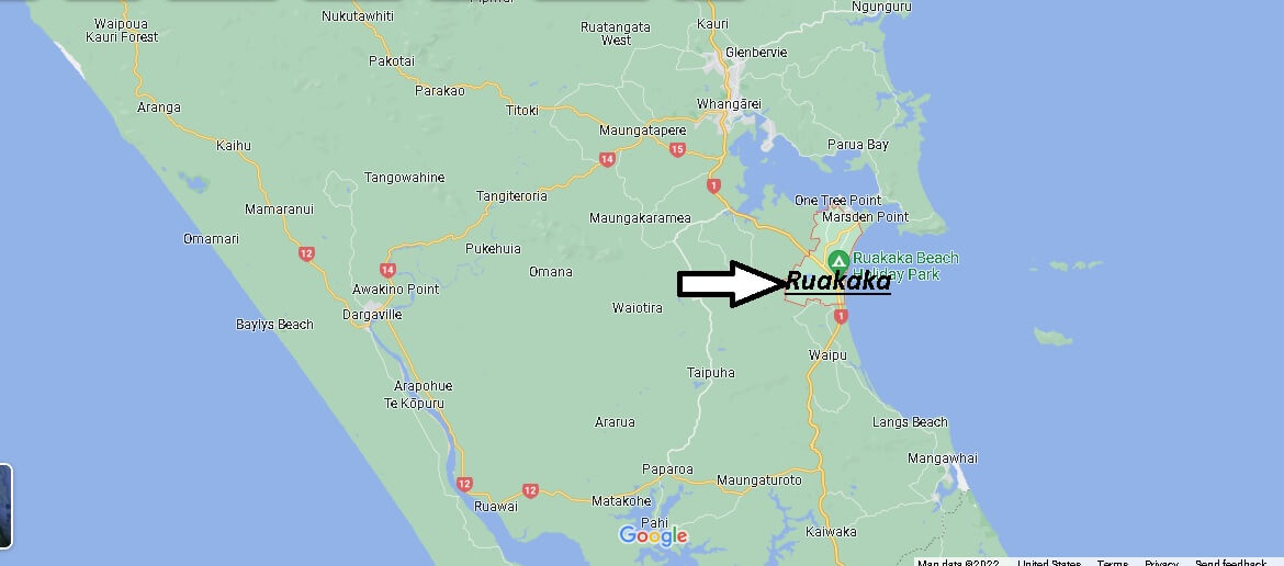 Map of Ruakaka