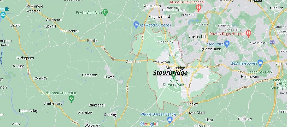Map of Stourbridge