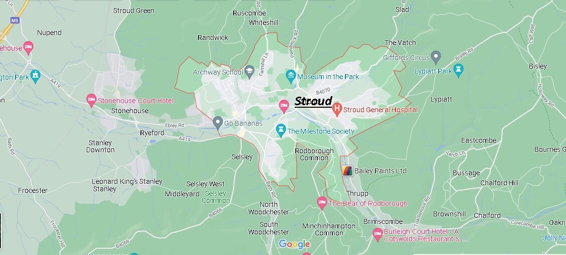 Map of Stroud