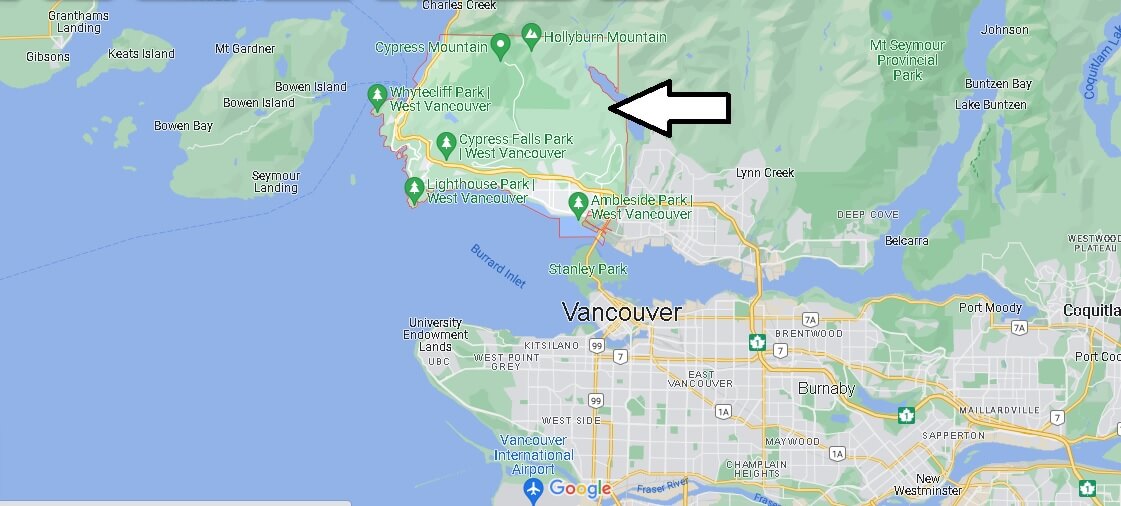 Map of West Vancouver