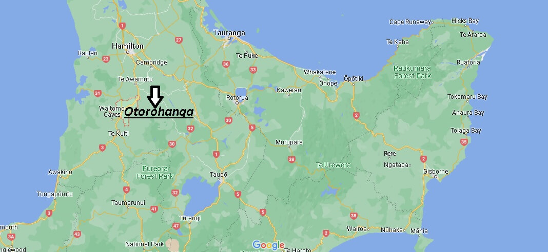 Where is otorohanga on the NZ map