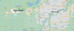 What side of Edmonton is Spruce Grove on