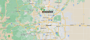 Where is Broomfield Colorado in relation to Denver