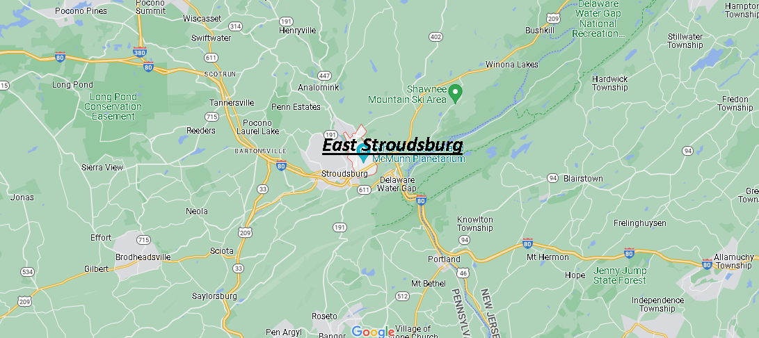 What towns are near East Stroudsburg PA