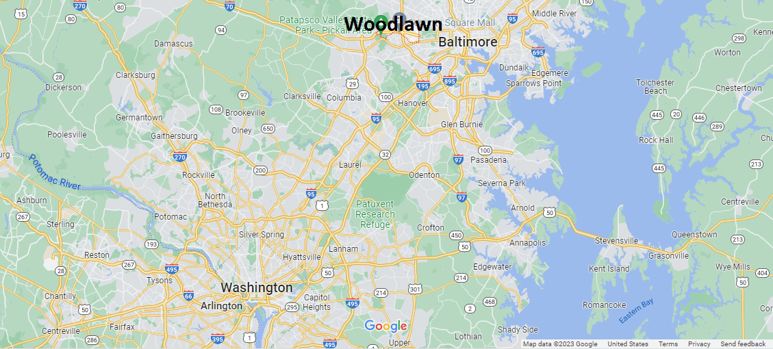 Where is Woodlawn Maryland