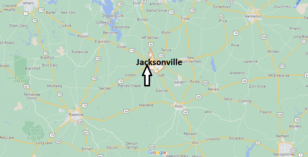 What county is Jacksonville Texas in