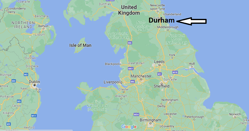 Where is Durham In North East England