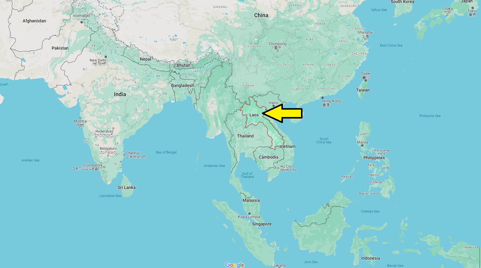 What Continent is Laos in