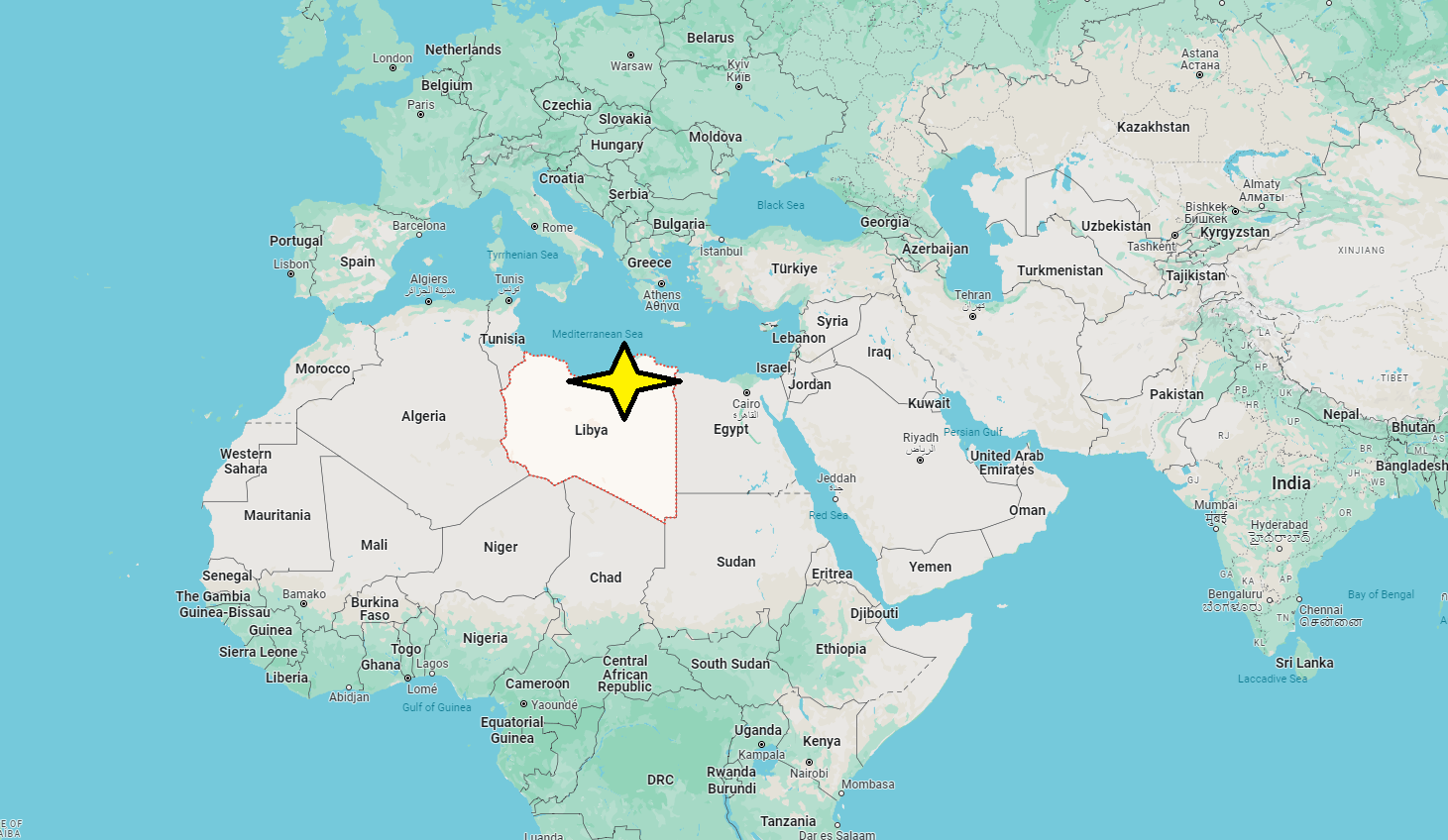 What Continent is Libya in