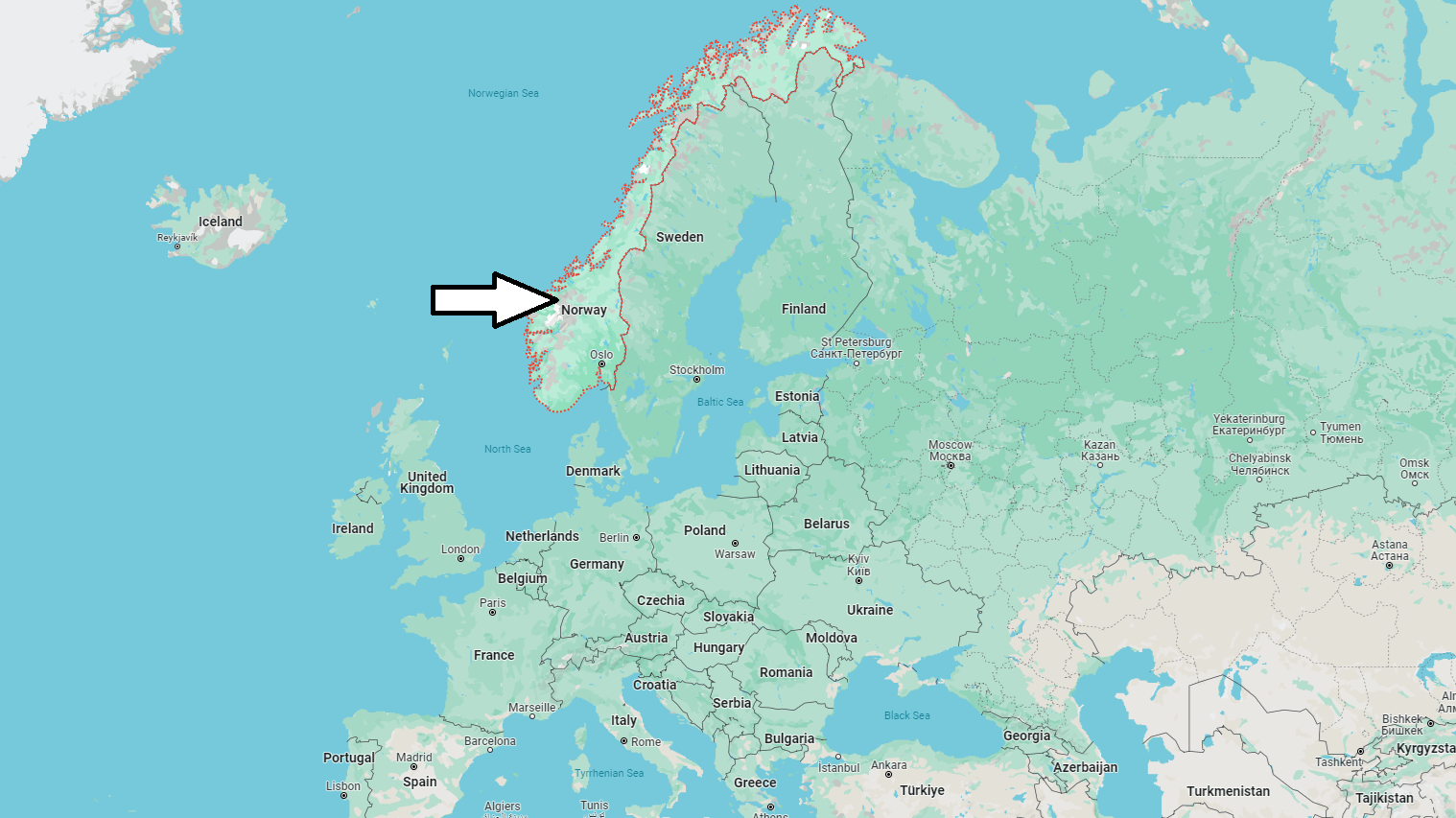 Is Norway part of Asia Or Europe