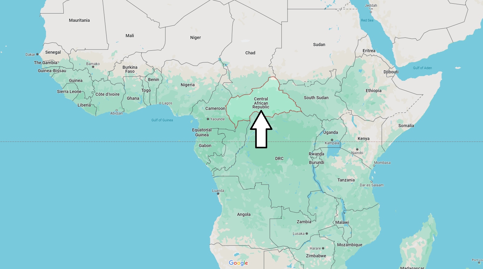 What Continent is Central African Republic in