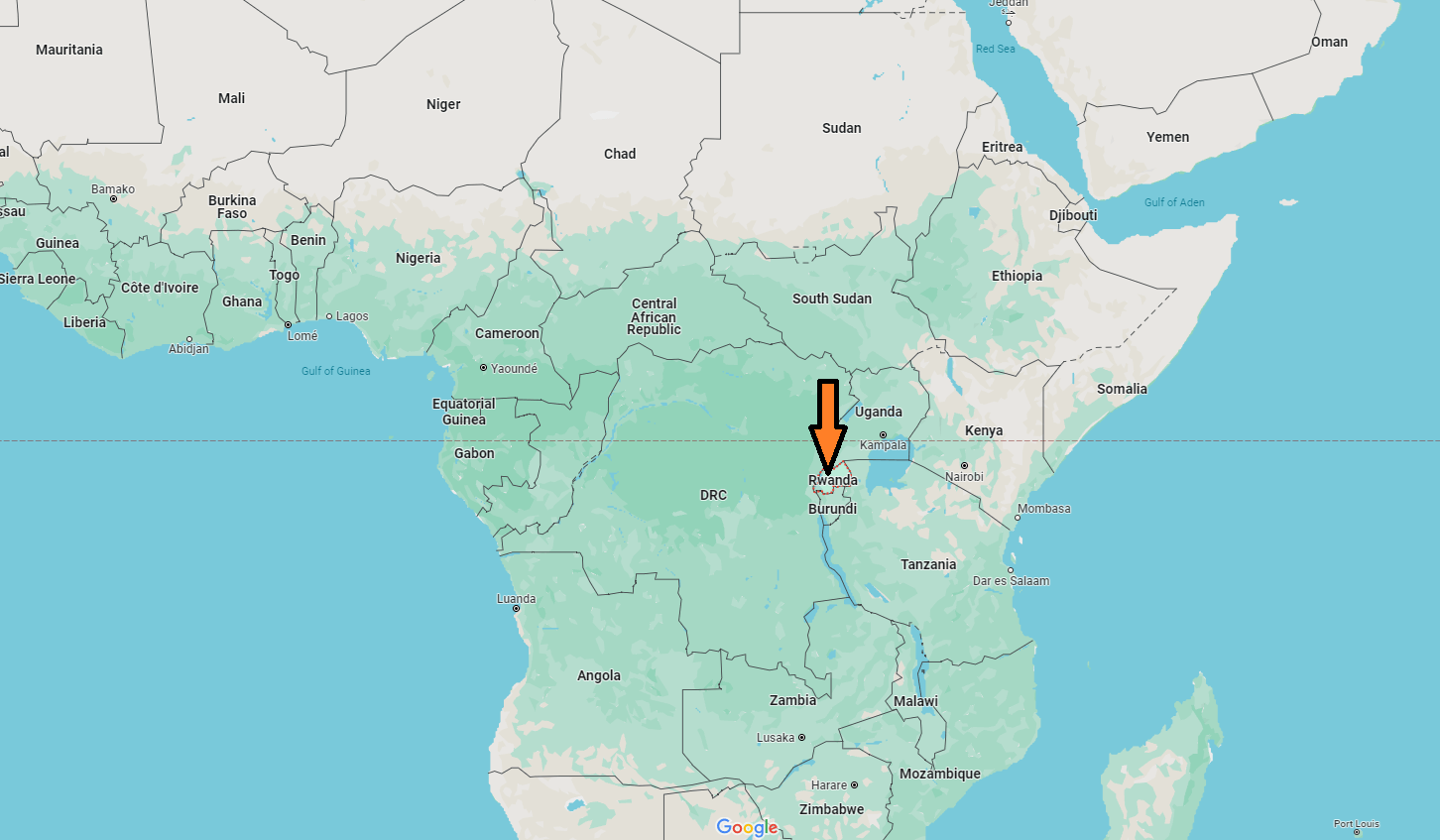 What Continent is Rwanda in