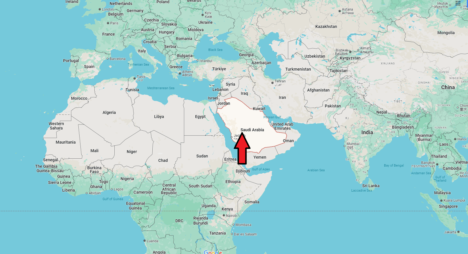 What Continent is Saudi Arabia in