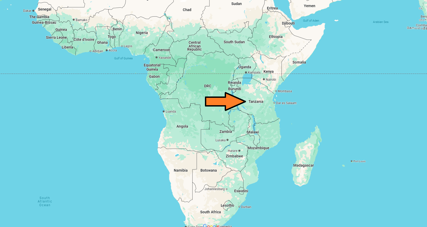 What Continent is Tanzania in