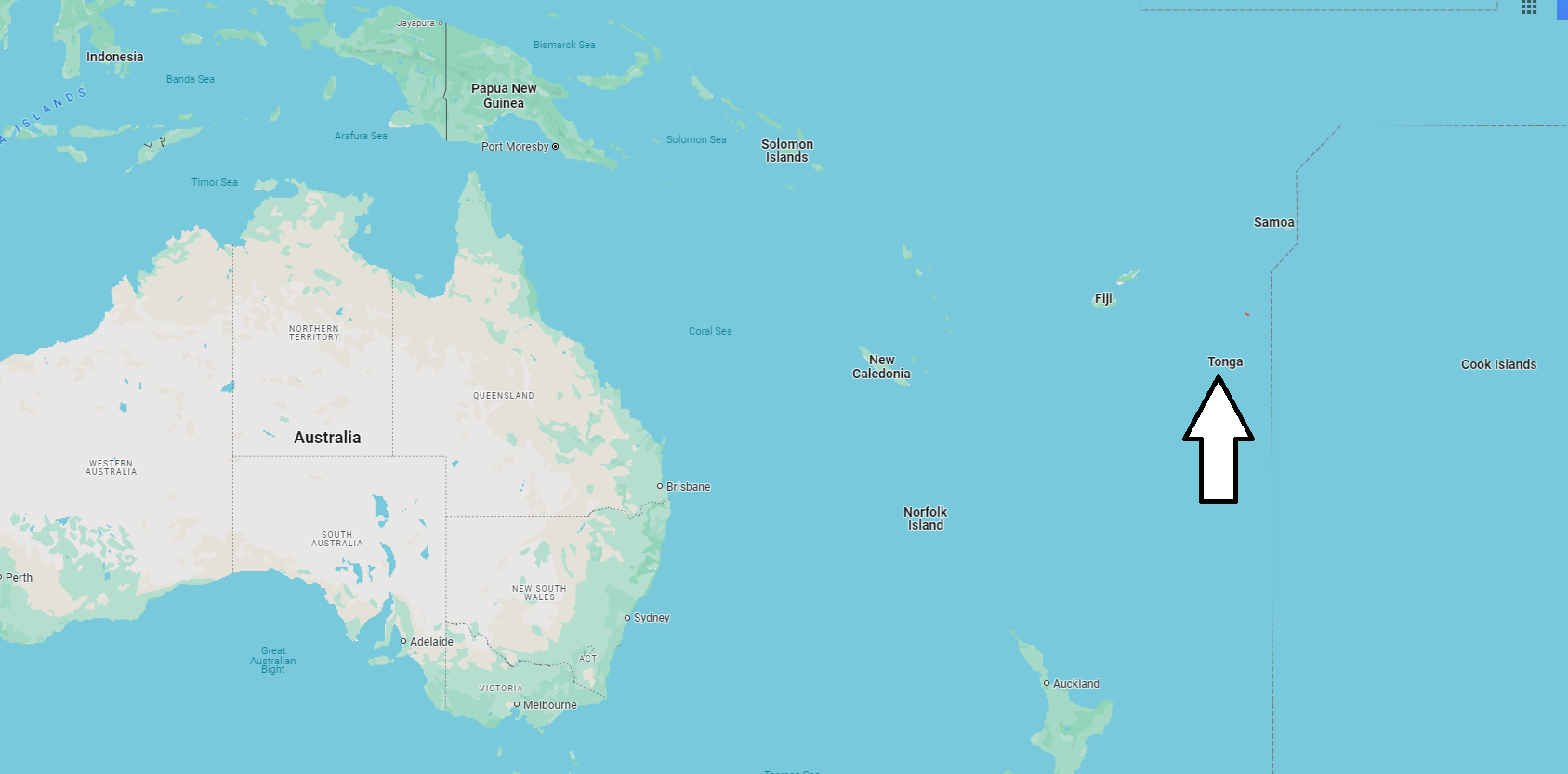 What Continent is Tonga in