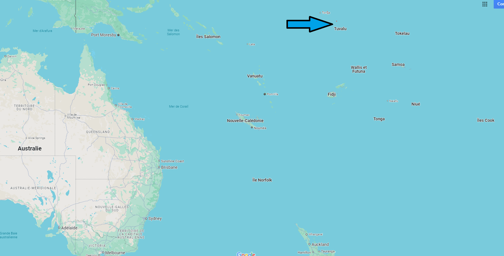 What Continent is Tuvalu in