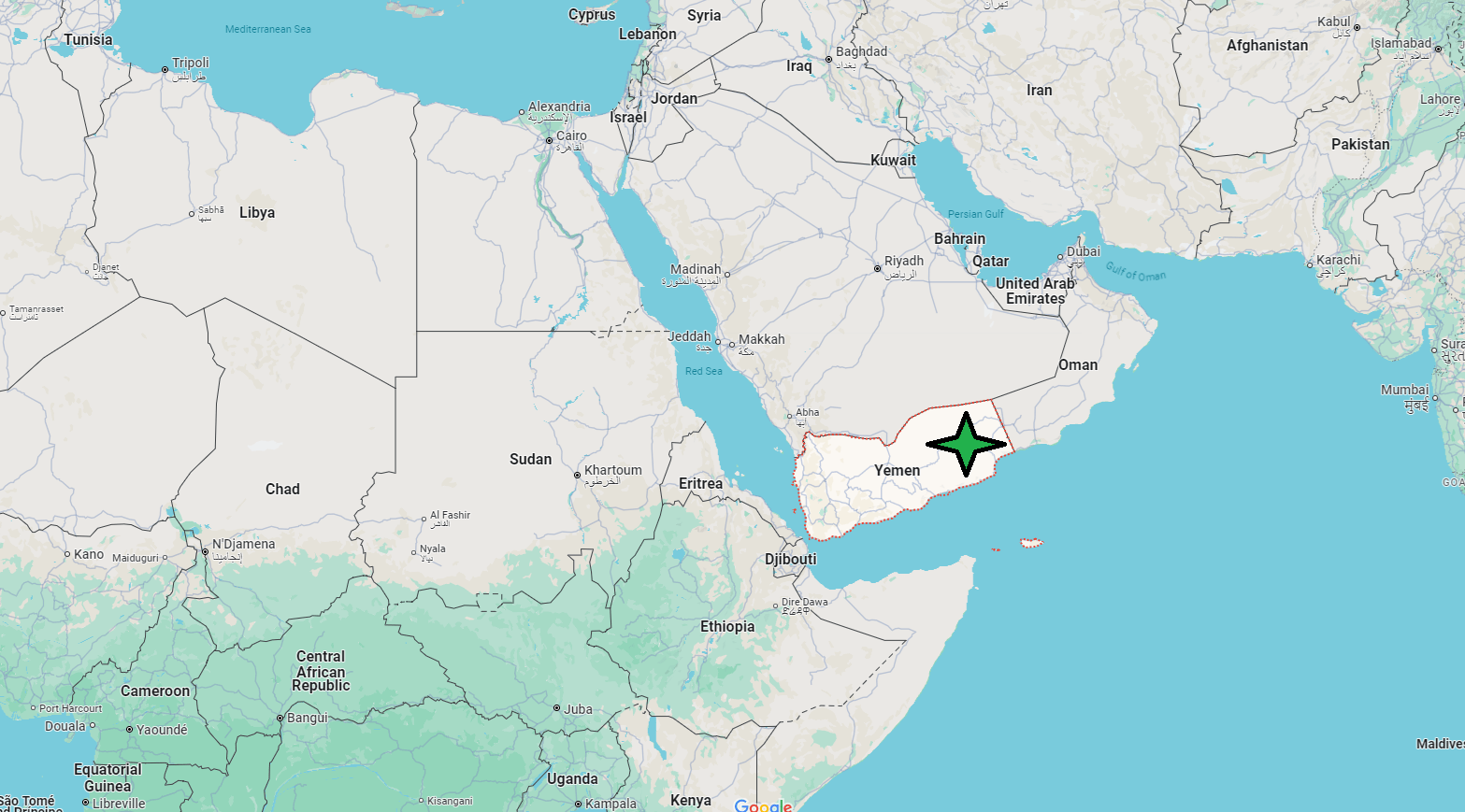 Is Yemen part of Africa or Asia