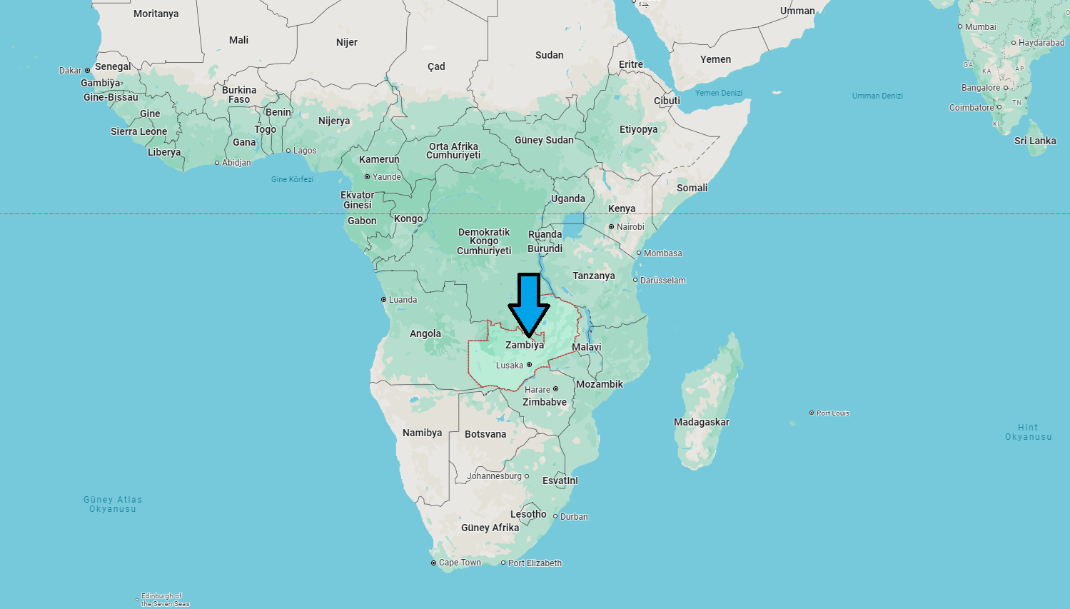 What Continent is Zambia in