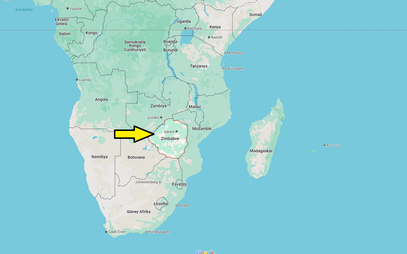 What Continent is Zimbabwe in