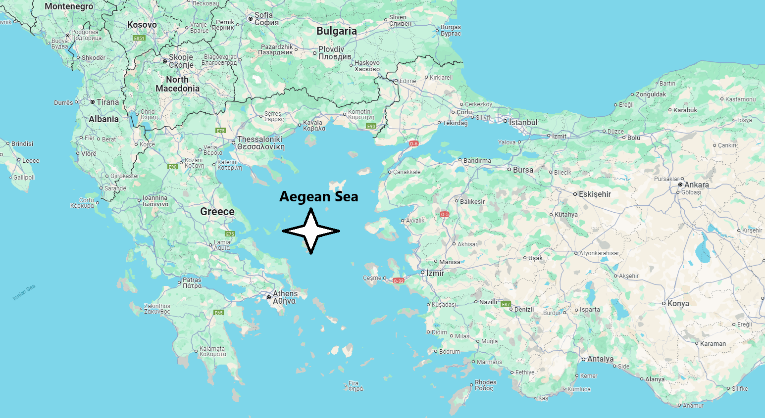 What country is the Aegean Sea in?