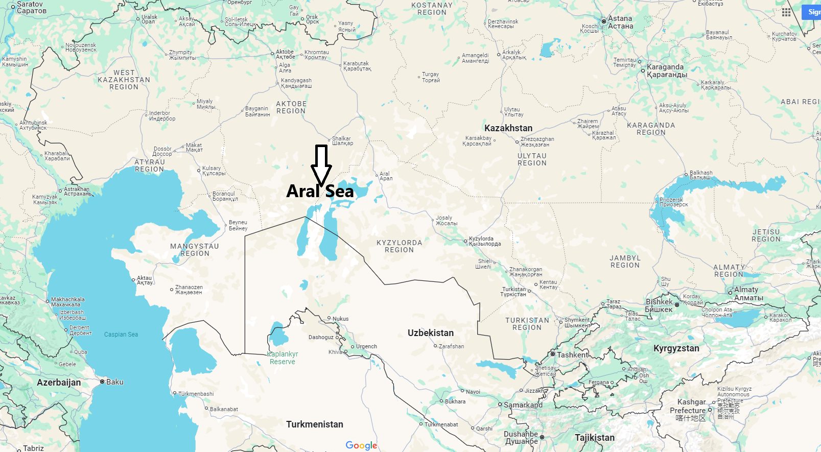 What country is the Aral Sea in