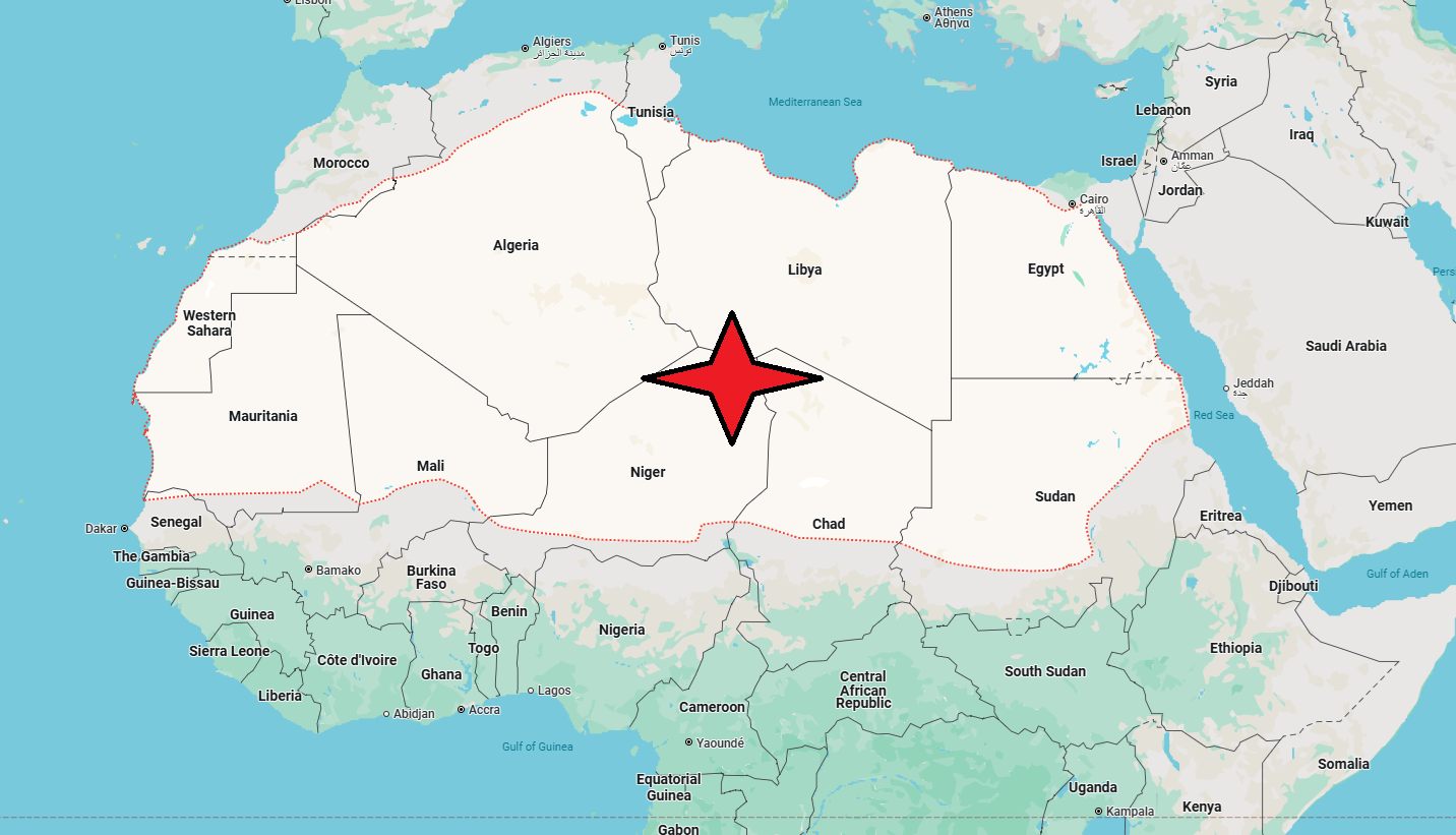 Which 11 countries touch the Sahara Desert