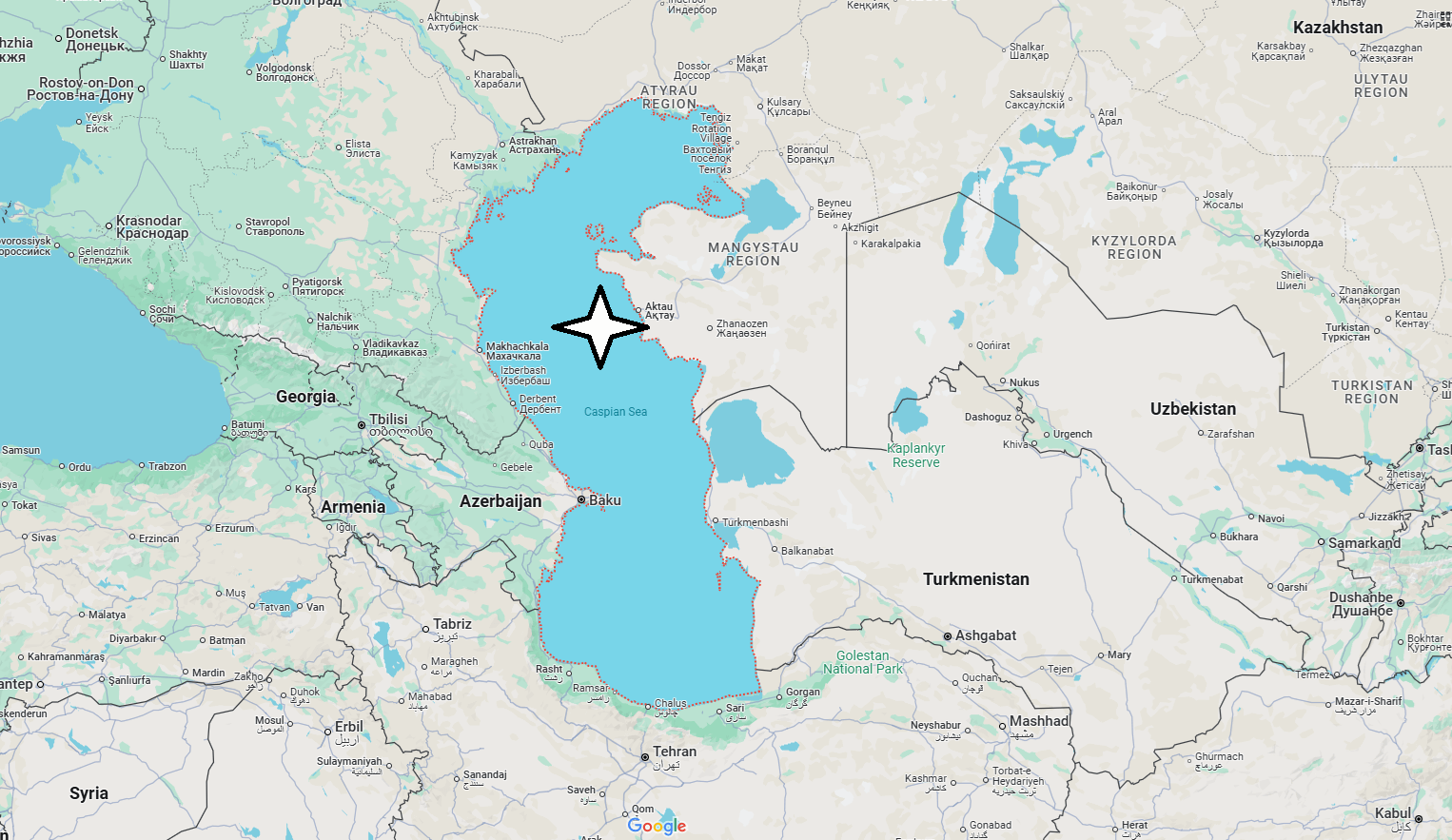 Which country does the Caspian Sea belong to?