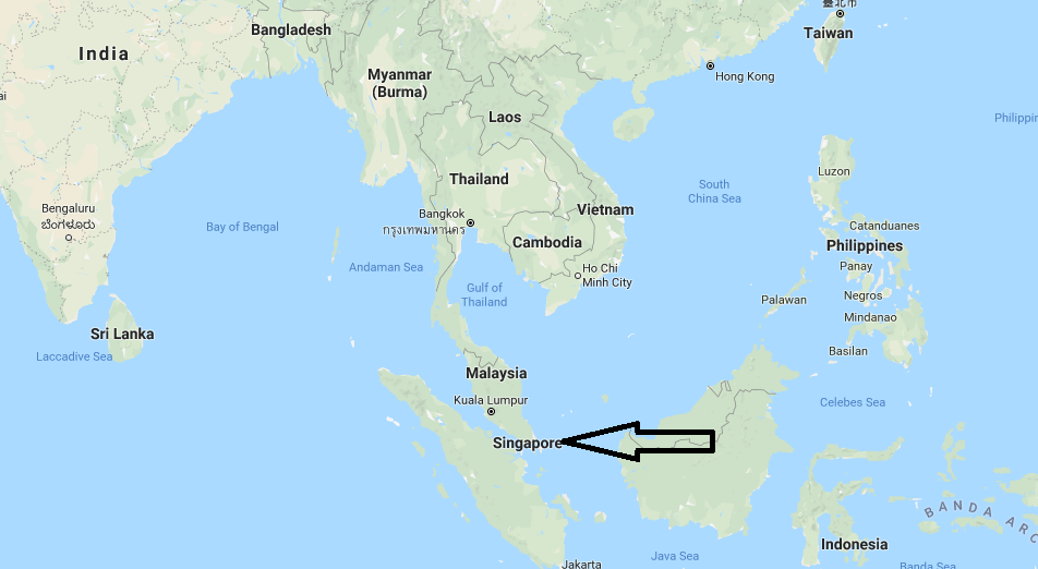 Where is Singapore Located On The World Map.