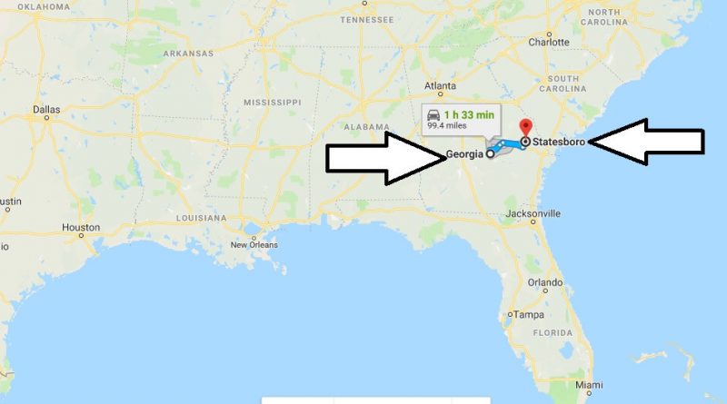 Where is Statesboro Georgia (GA), Located Map - What County is Statesboro