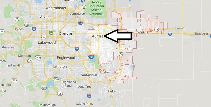 Where Is Aurora Colorado What County Is Aurora Aurora Map