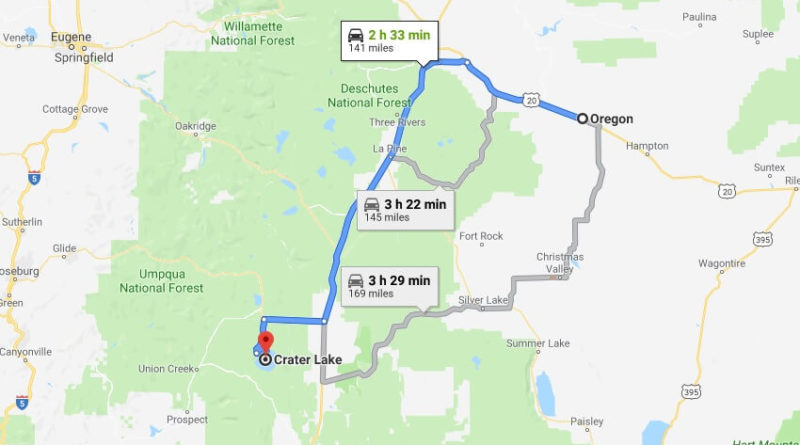 Where is Crater Lake National Park? What city is Crater Lake? How do I get to Crater Lake