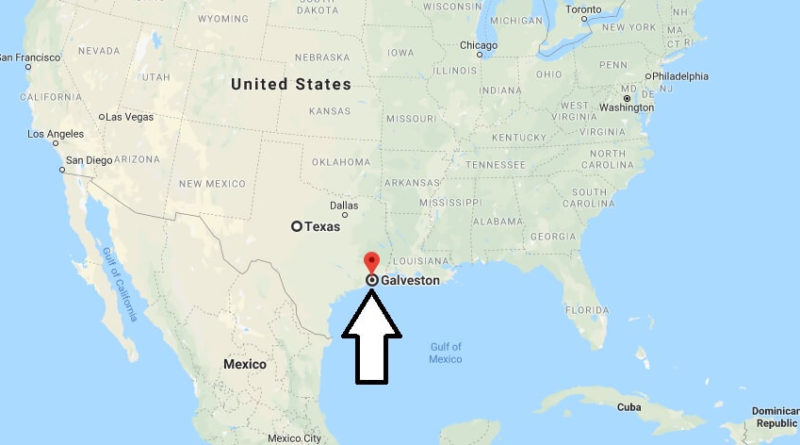 Galveston Texas On Map