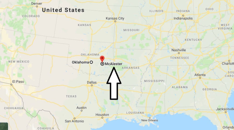 Where is McAlester, Oklahoma? What County is McAlester? McAlester Map Located