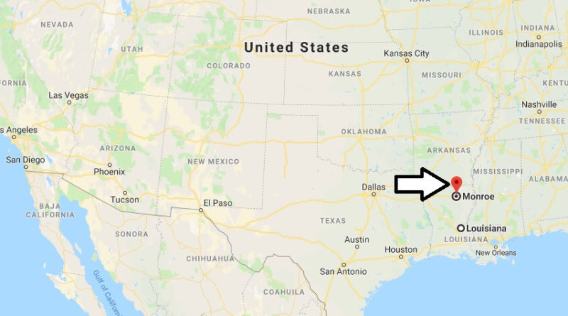 Where Is Monroe Louisiana What County Is Monroe Monroe Map Located