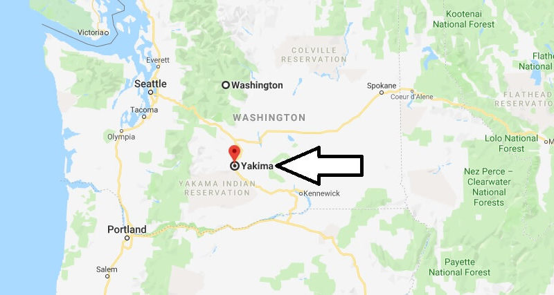 Where Is Yakima Washington What County Is Yakima Yakima Map