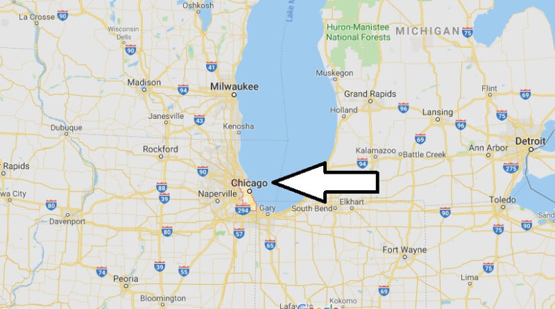 Which state is Chicago located? Is Chicago in North America or South?
