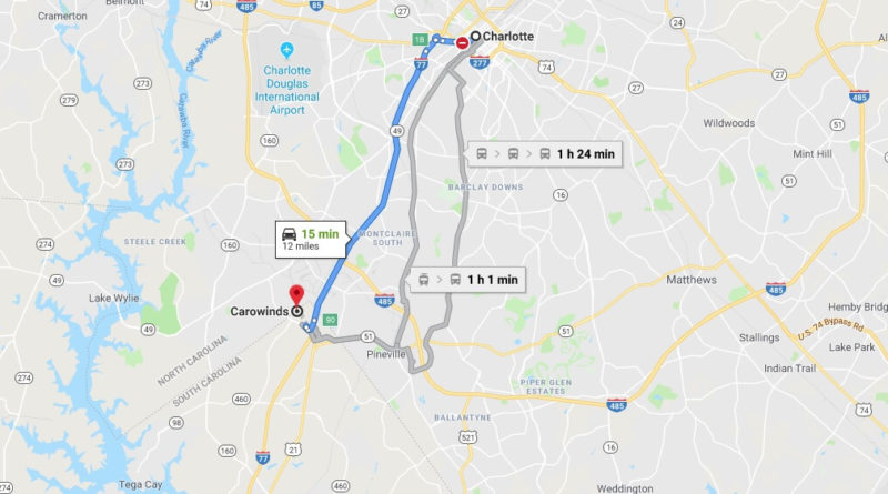 Where is Carowinds Located Prices,Tickets, Hours, Map