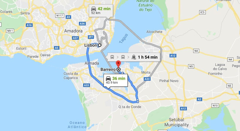 Where is Barreiro Located? What Country is Barreiro in? Barreiro Map