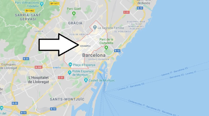 Where is Eixample Located? What Country is Eixample in? Eixample Map