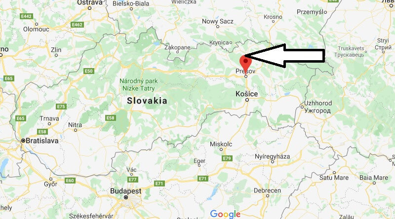 Where is Prešov Located? What Country is Prešov in? Prešov Map