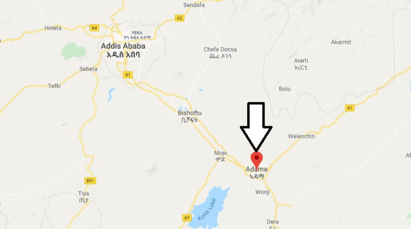 Where is Adama (Nazret) Located? What Country is Adama in? Adama Map
