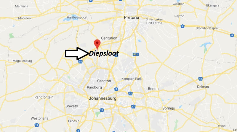 Where is Diepsloot Located? What Country is Diepsloot in? Diepsloot Map