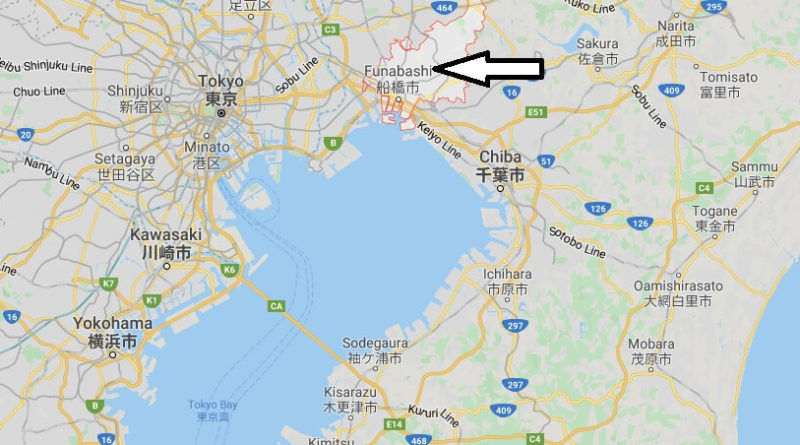 Where is Funabashi Located? What Country is Funabashi in? Funabashi Map