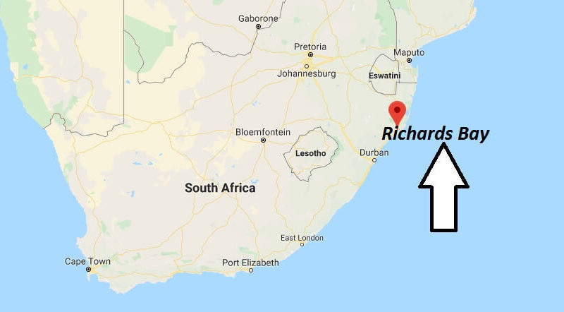 Where is Richards Bay Located? What Country is Richards Bay in? Richards Bay Map