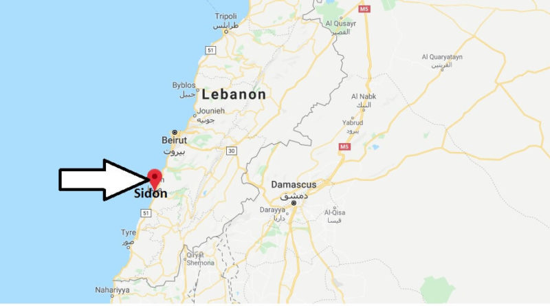 Where is Sidon Located? What Country is Sidon in? Sidon Map