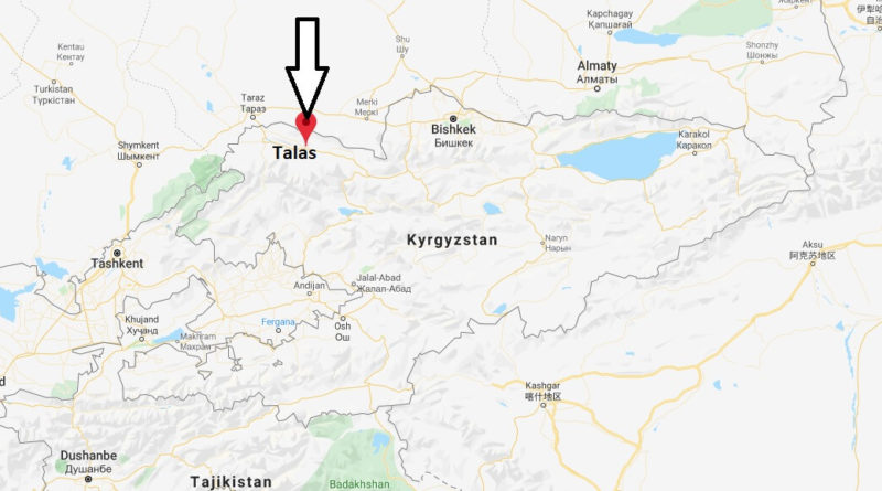 Where is Talas, Kyrgyzstan Located? What Country is Talas in? Talas Map